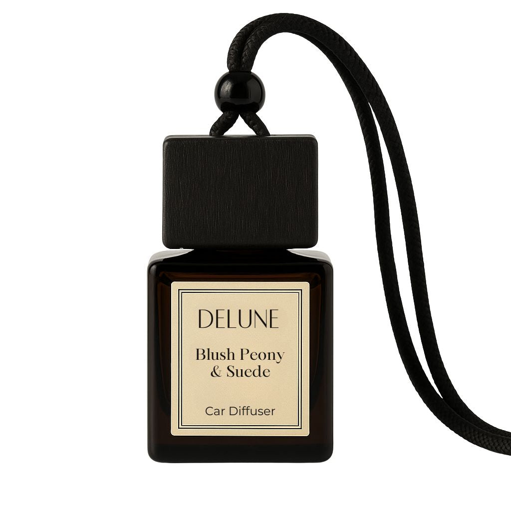 blush_peony_suede_car_diffuser - Delune